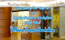 Vacancy for Nurse at Marie France Bodyline Sdn Bhd