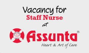 Vacancy for Staff Nurse at Assunta Hospital Petaling Jaya