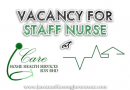 Vacancy for Staff Nurse at I-care Home Health Sdn Bhd