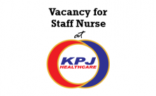 Vacancy for Staff Nurse at KPJ Healthcare Berhad