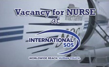 Vacancy for Nurse at International SOS (M) Sdn Bhd