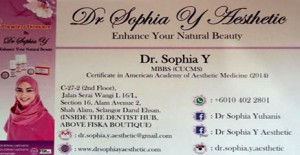 Jawatan Kosong Jururawat di Dr Sophia Y Aesthetic