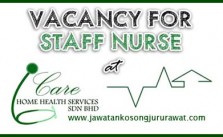 Vacancy for Staff Nurse at I-care Home Health Sdn Bhd