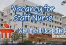 Vacancy for Staff Nurse at Manipal Hospitals Sdn Bhd