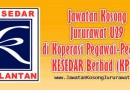 Jawtan Kosong Jururawat U29 di Koperasi Pegawai-Pegawai KESEDAR Berhad (KPKB)