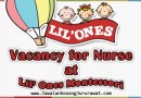 Vacancy for Nurse at Lil’ Ones Montessori