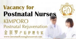 Vacancy for Postnatal Nurses at Kimporo Postnatal Rejuvenation SB