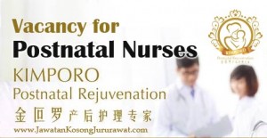 Vacancy for Postnatal Nurses at Kimporo Postnatal Rejuvenation SB