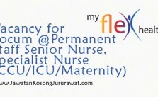 Vacancy for Staff Senior Nurse, Specialist Nurse CCU-ICU-Maternity